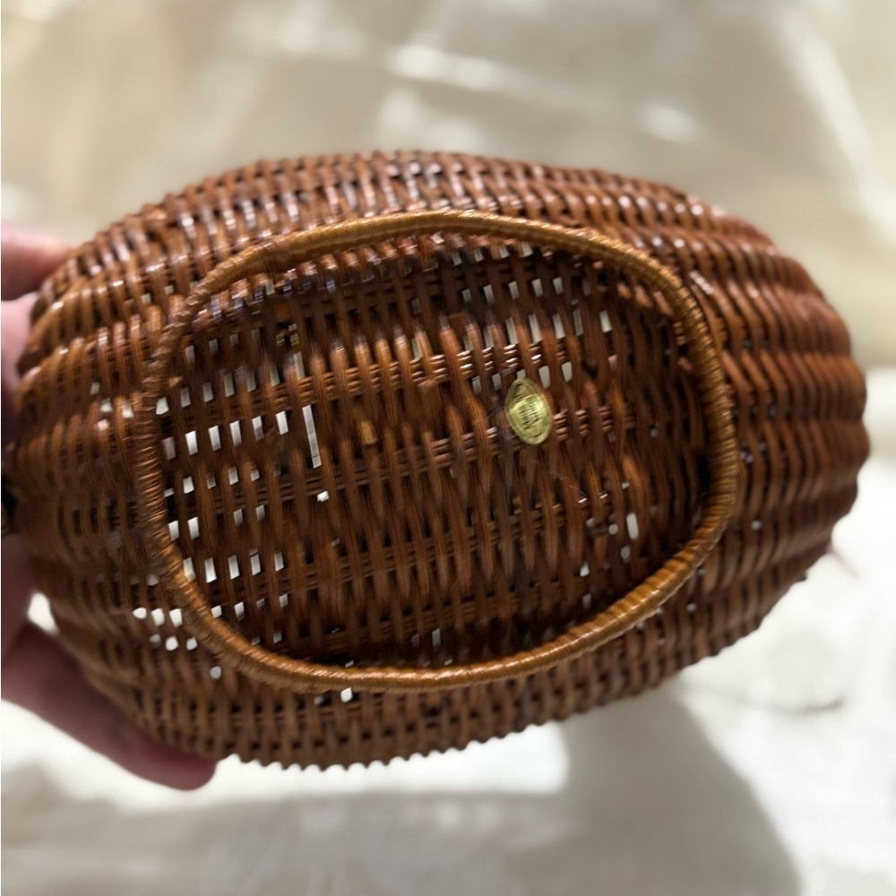 Vintage Brown Wicker Deer Accent Basket - Picture 5 of 6